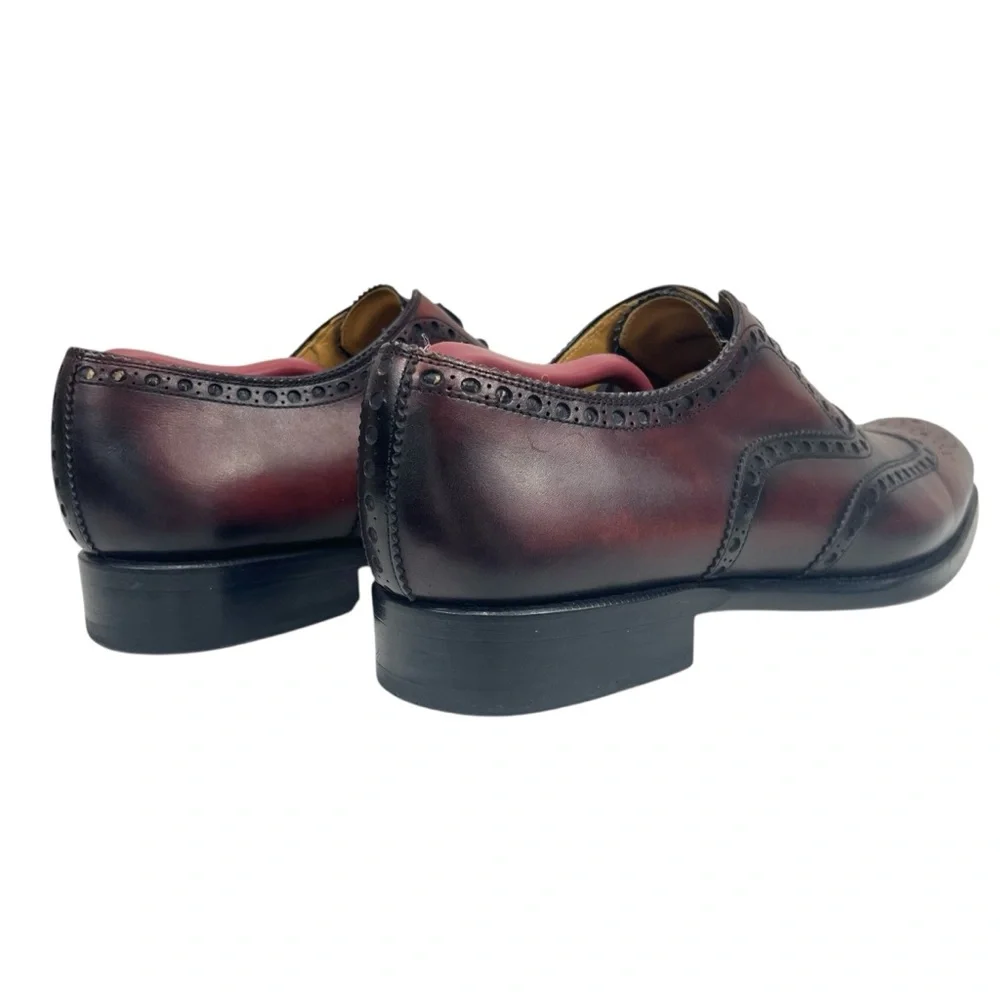Magnanni Men’s Size 8.5‎ Wingtip Oxford Dress Shoes Oxblood Burgundy